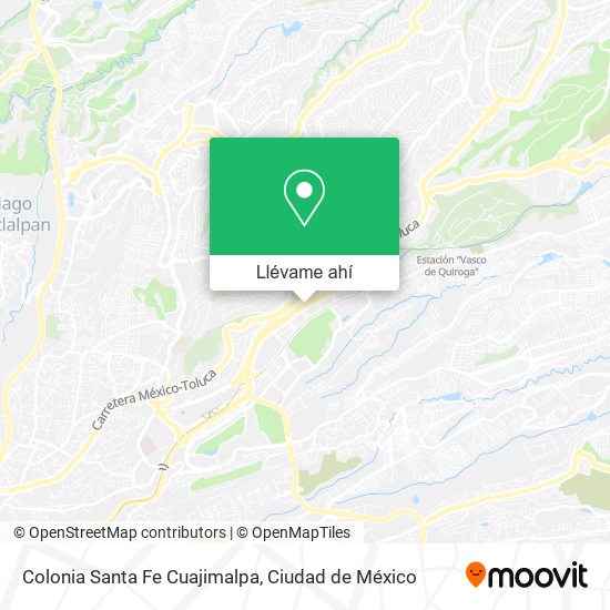 Mapa de Colonia Santa Fe Cuajimalpa
