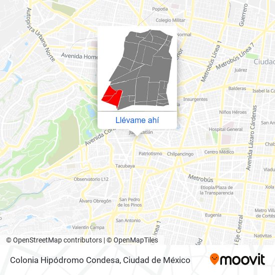 Mapa de Colonia Hipódromo Condesa