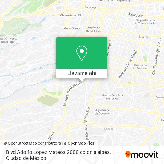 Mapa de Blvd Adolfo Lopez Mateos 2000 colonia alpes
