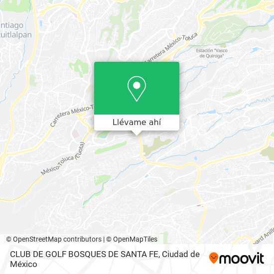 Cómo llegar a CLUB DE GOLF BOSQUES DE SANTA FE en Huixquilucan en Autobús?