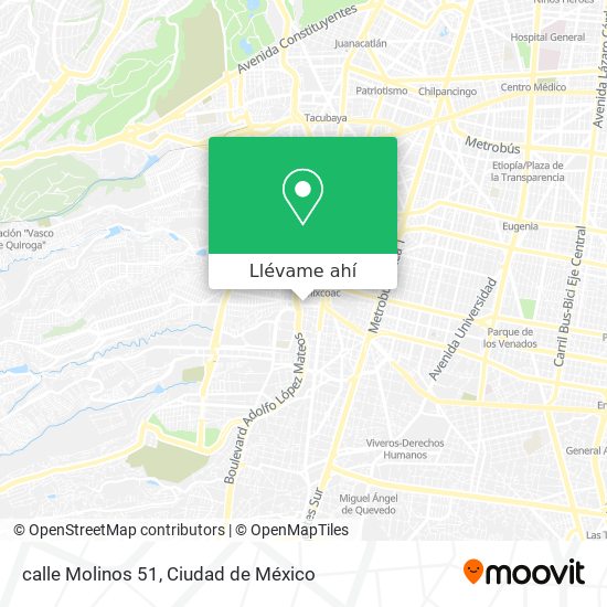 Mapa de calle Molinos  51