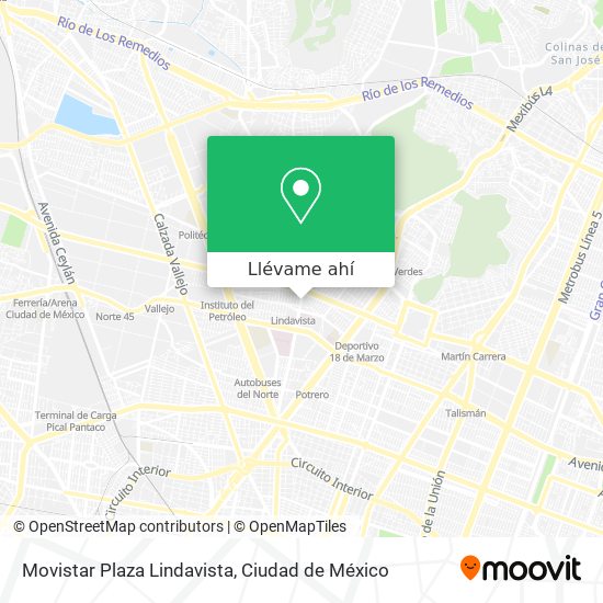 Mapa de Movistar Plaza Lindavista