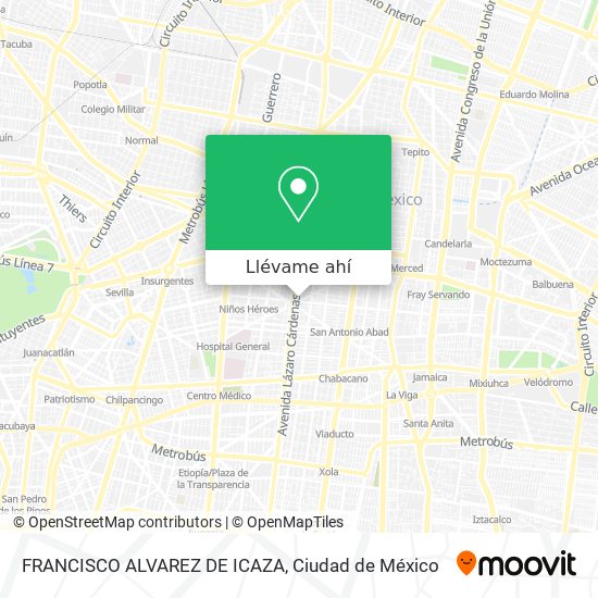 Mapa de FRANCISCO ALVAREZ DE ICAZA