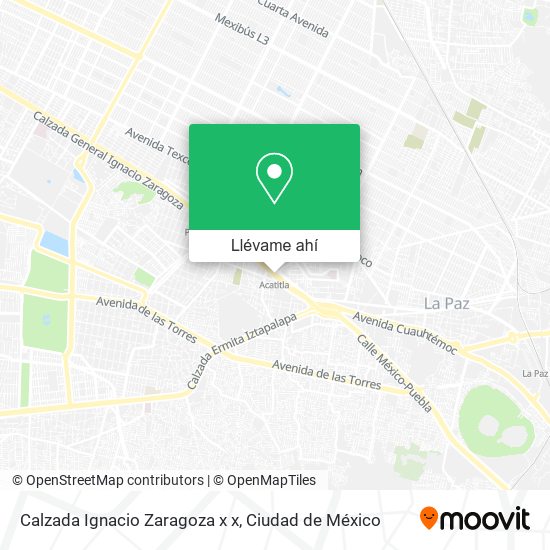 Mapa de Calzada Ignacio Zaragoza  x   x