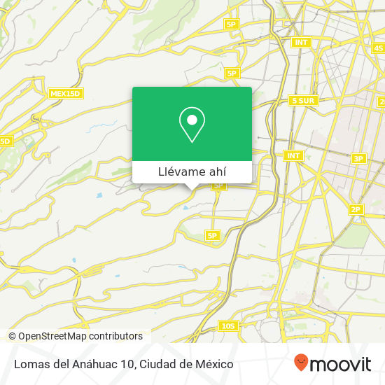 Mapa de Lomas del Anáhuac 10