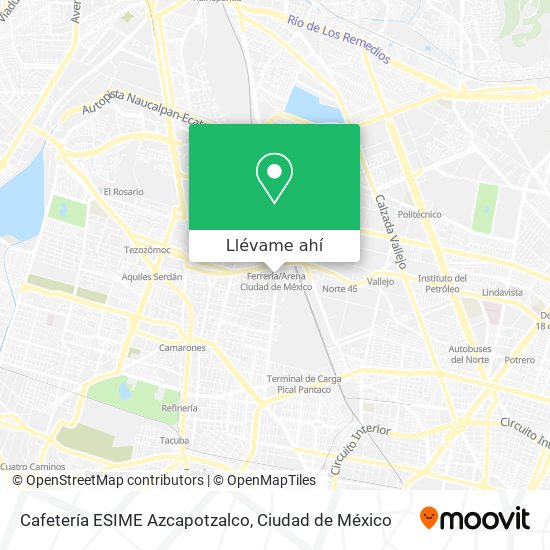 Mapa de Cafetería ESIME Azcapotzalco