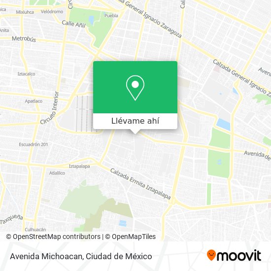 Mapa de Avenida Michoacan