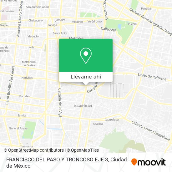 Mapa de FRANCISCO DEL PASO Y TRONCOSO EJE 3