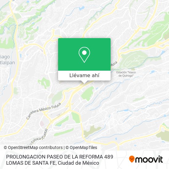 Mapa de PROLONGACION PASEO DE LA REFORMA 489 LOMAS DE SANTA FE
