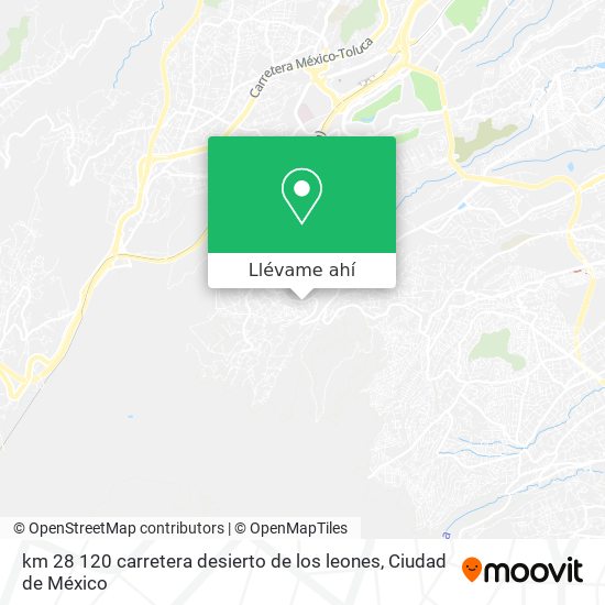 Cómo llegar a km 28 120 carretera desierto de los leones en Huixquilucan en  Autobús?