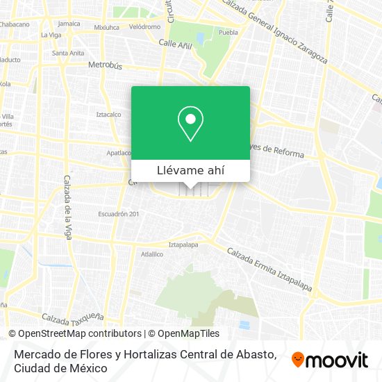 Mapa de Mercado de Flores y Hortalizas Central de Abasto