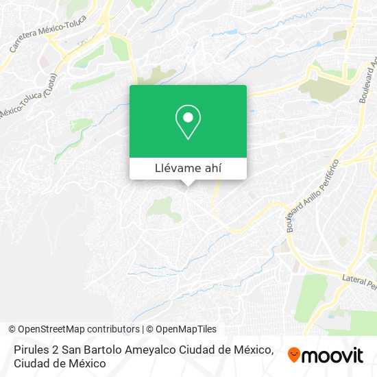 Mapa de Pirules 2  San Bartolo Ameyalco  Ciudad de México