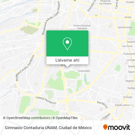 Mapa de Gimnasio Contaduria UNAM