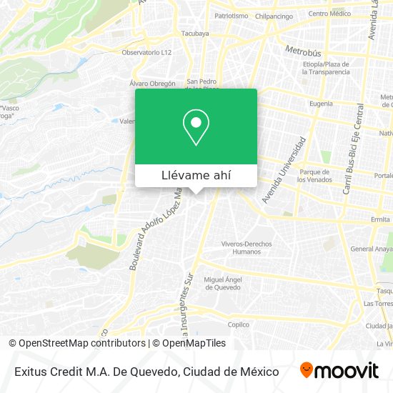 Mapa de Exitus Credit M.A. De Quevedo