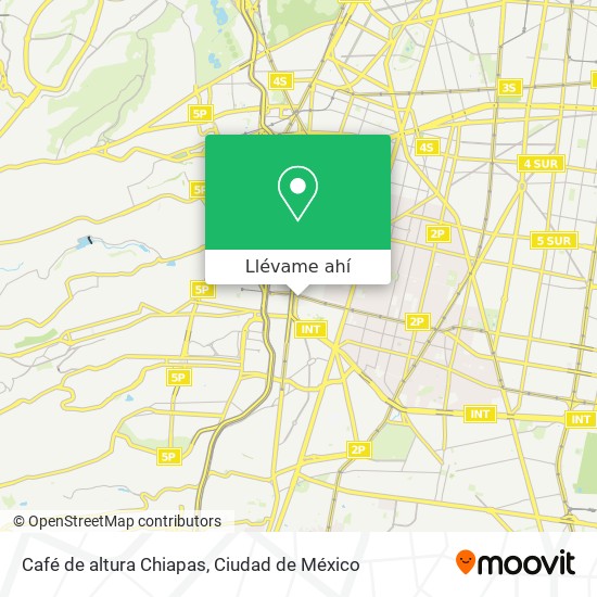 Mapa de Café de altura Chiapas