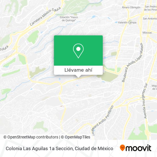 Cómo llegar a Colonia Las Aguilas 1a Sección en Huixquilucan en Autobús?