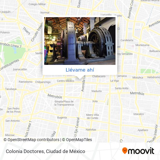 Cómo llegar a Colonia Doctores en Miguel Hidalgo en Autobús o Metro?