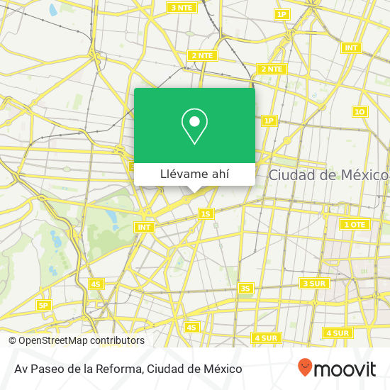 Mapa de Av Paseo de la Reforma