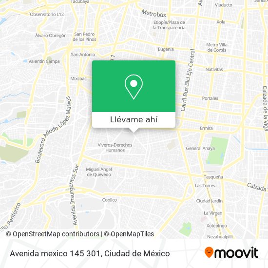 Mapa de Avenida mexico  145   301
