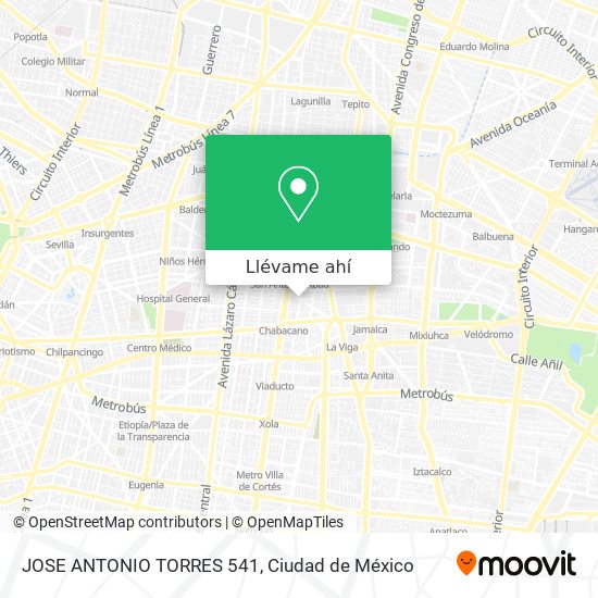 Mapa de JOSE ANTONIO TORRES 541