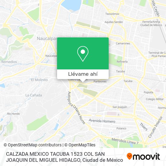 ¿cómo Llegar A Calzada Mexico Tacuba 1523 Col San Joaquin Del Miguel Hidalgo En Tultitlán En