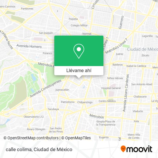 Mapa de calle colima