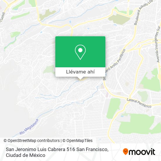 Mapa de San Jeronimo  Luis Cabrera 516   San Francisco
