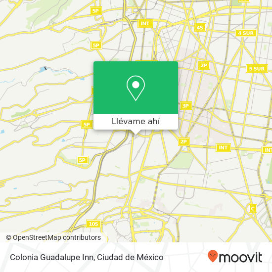 Mapa de Colonia Guadalupe Inn