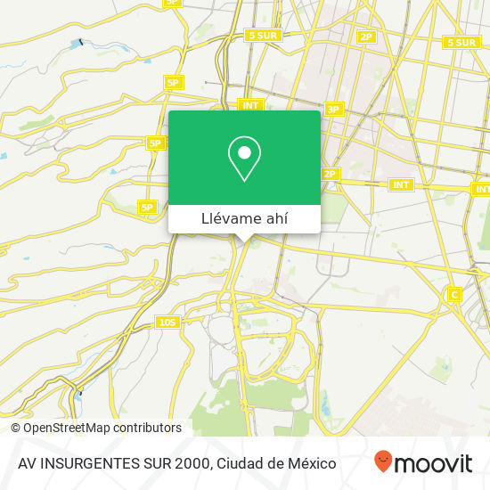 Mapa de AV INSURGENTES SUR  2000