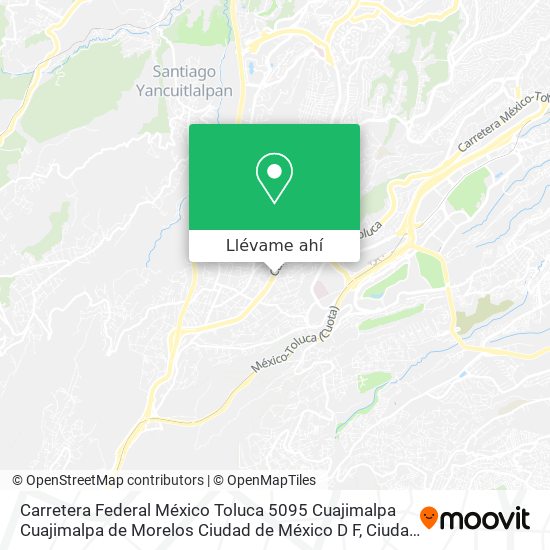 Mapa de Carretera Federal México Toluca 5095 Cuajimalpa  Cuajimalpa de Morelos Ciudad de México  D F