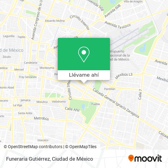 Mapa de Funeraria Gutiérrez