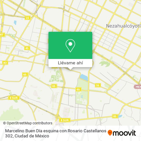 Mapa de Marcelino Buen Día  esquina con Rosario Castellanos   302
