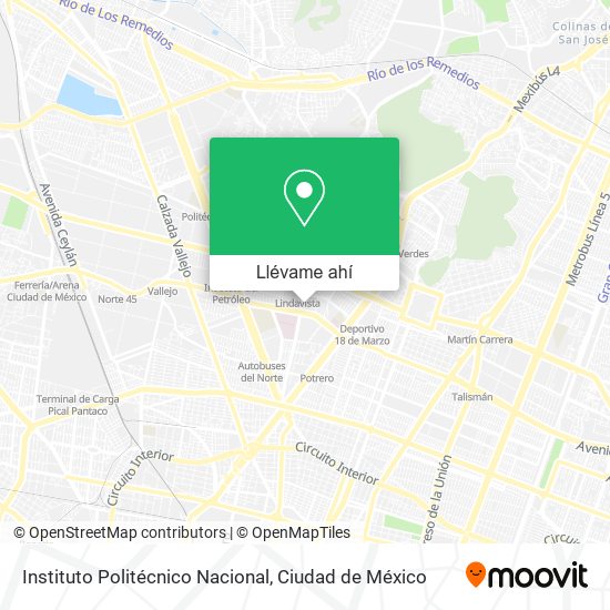Cómo llegar a Instituto Politécnico Nacional en Gustavo A. Madero en  Autobús o Metro?