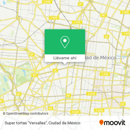 Mapa de Super tortas "Versalles"
