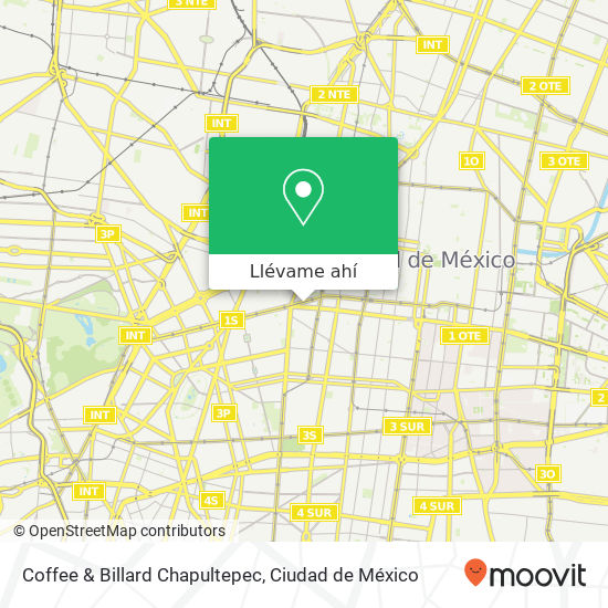 Mapa de Coffee & Billard Chapultepec