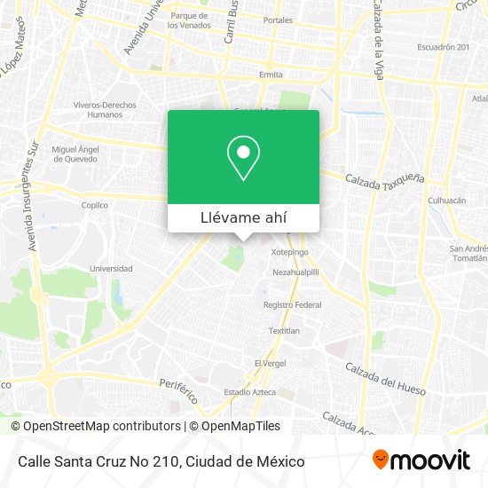 Mapa de Calle Santa  Cruz No 210