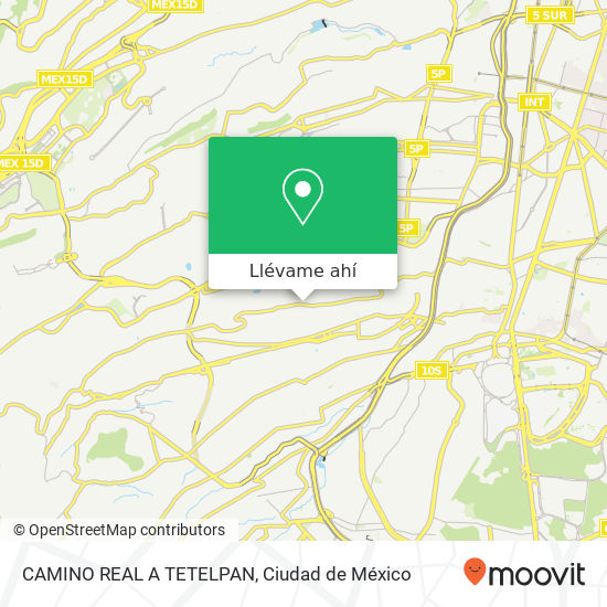 Mapa de CAMINO REAL A TETELPAN