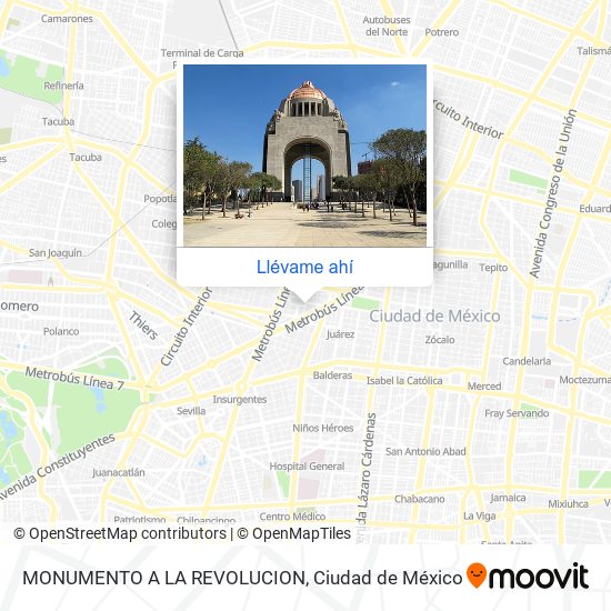 Mapa de MONUMENTO A LA REVOLUCION