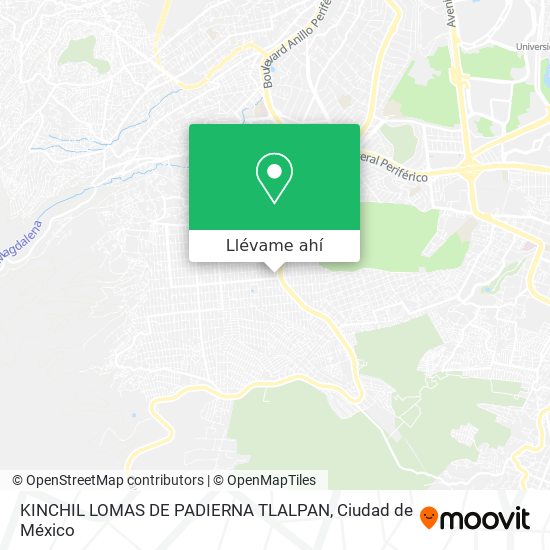 Mapa de KINCHIL   LOMAS DE PADIERNA  TLALPAN