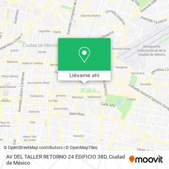 Mapa de AV DEL TALLER RETORNO 24 EDIFICIO 38D