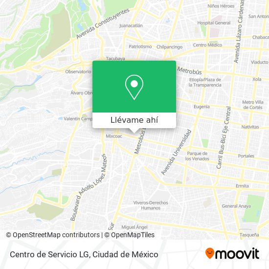 Mapa de Centro de Servicio LG