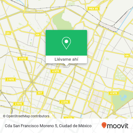 Mapa de Cda  San Francisco Moreno 5