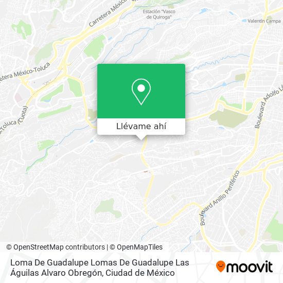 Mapa de Loma De Guadalupe   Lomas De Guadalupe  Las Águilas  Alvaro Obregón