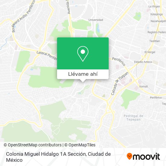 Mapa de Colonia Miguel Hidalgo 1A Sección