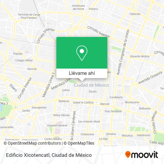 Mapa de Edificio Xicotencatl