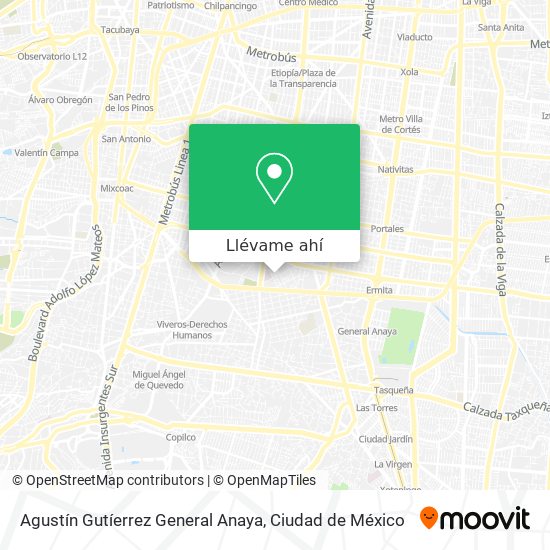 Mapa de Agustín Gutíerrez  General Anaya