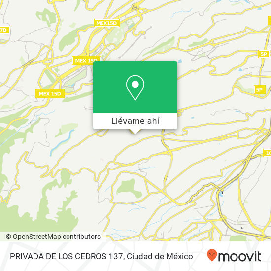 Mapa de PRIVADA DE LOS CEDROS 137