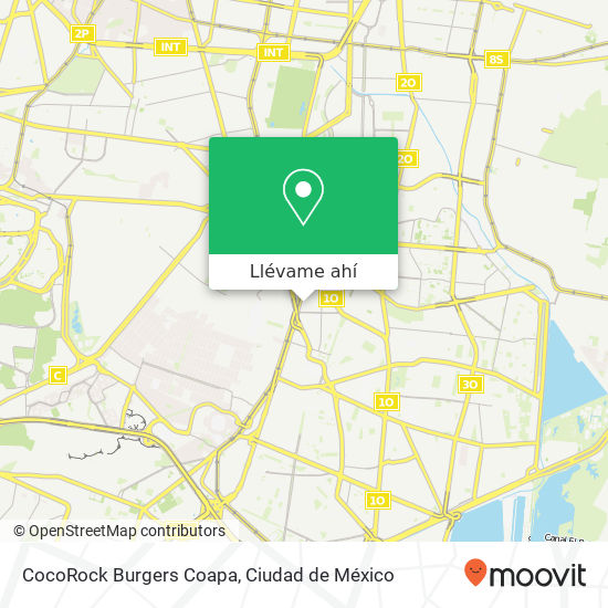 Mapa de CocoRock Burgers Coapa