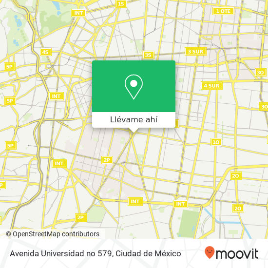 Mapa de Avenida Universidad no  579