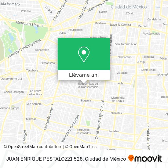 Mapa de JUAN ENRIQUE PESTALOZZI 528